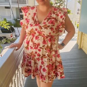 Abercrombie Floral Ruffle Sleeve Dress 💖